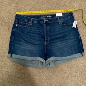 NWT old navy high rise jean shorts OG straight button fly